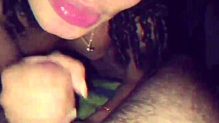 feeling the joy of a blowjob leading to a creampie in this amateur couple