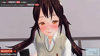 3D Anime Jerking with Sex Toy and Cumshot in HD