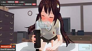 3D Anime Jerking with Sex Toy and Cumshot in HD
