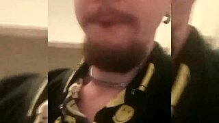 Adrian sucks cock in the shopping mall bathroom!