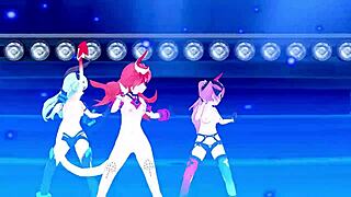 Drunk Vodka Girls Rozaliya, Liliya, And Delta Follow The Leader In Honkai Impact Mmd