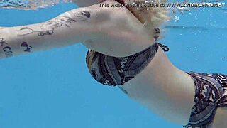 Cute Blonde Finnish Pornstar Mimi Cica Underwater