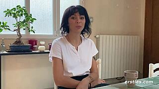 cute sasha teases before touching herself