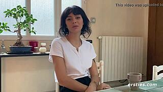 cute sasha teases before touching herself