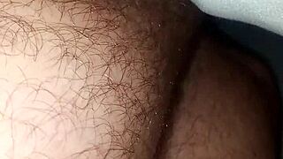 wife's hairy ass gets a close inspection in casual moments