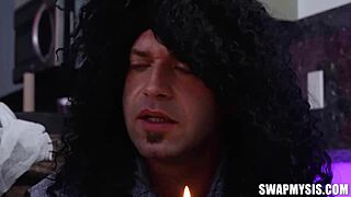 Petite teen Macy Meadows and Leana Lovings receive blowjobs from Peter Green and Nicky Rebel in nature POV hardcore reality