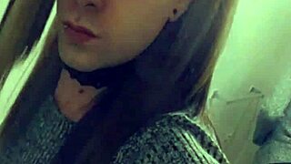 Watch this pretty trans teen tease her cock in pov!