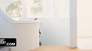 alice march opens wide for stepdad's big surprise