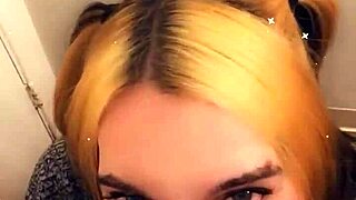 Watch this pretty trans teen tease her cock in pov!