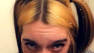 Watch this pretty trans teen tease her cock in pov!