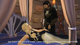 Game of Thrones Parody – Dany Torgaryen and Jon Snow Have a Wild 3D Hentai Session
