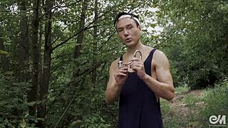 Male Cycling Shorts Turn Into Intense Gay Anal Plug Testing