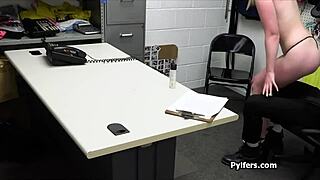 thicc blonde, are you teasing that horny officer at work? do you spy on him too?