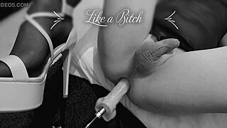 Sissy Slut Bent Over Machine Fucking