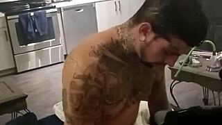 Inkdlyfe23 sucking that huge interracial cock