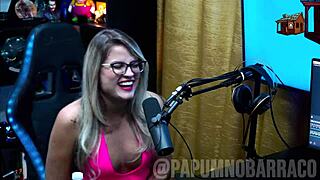 She got naked for the presenter, showed her natural tits and bent over nicely - Bruna Carlos