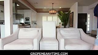 Teen tied up, willing and ready for three guys anytime - Mia Moore 😈