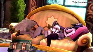 Draenei Demon Girls Licking Pussy In Christmas Hentai