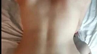 Latina milf rides cowgirl style with her pussy exposed