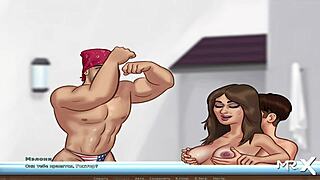 Summertimesaga - Jacuzzi Breast Massage in Steamy Scene