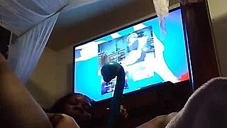 Chocolate pussy spread on webcam