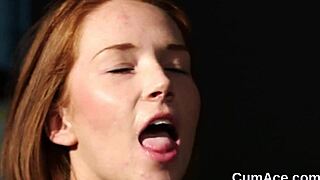 Flirty Looker Receives Facial Cumshot While Sucking Cock