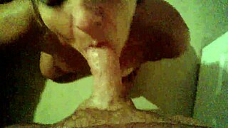 Cum swallowing slut dominates cock