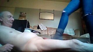 Old man gets his balls kicked