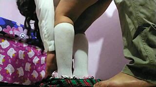 Spy On Cousin After School And Fuck Her In Uniform Until Full Of Cum