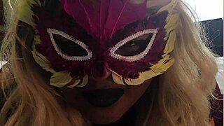 Dirty slut sucks big cock and monster black dick