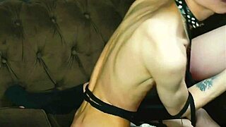 Watch Casey Donovan Bound in Shibari While David Galager Mouth Fucks Him Intensely