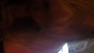 Busty blonde BBW gives blowjob with her big tits