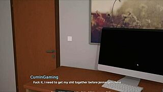 thirsty coworker kissing in hentai office game