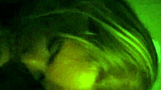 Busty blonde BBW gives blowjob with her big tits