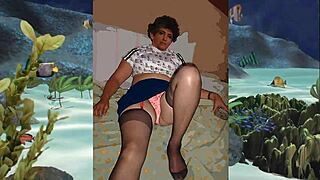 I whore around in a hotel, showing panties in photo-video