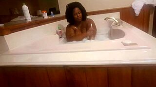 Marliese Morgan Sexy Ebony BBW Lathers Up Tits