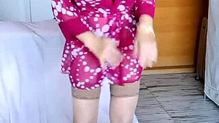 mariaold teases big tits and holes for cock