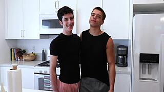 Muscular friends flip fuck with bareback anal and monster cocks in intense action.