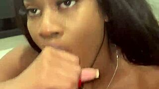 Ebony Slut Sucks Big Black Cock