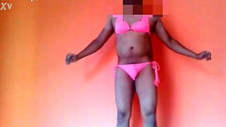 i love shaking my body in this pink bikini dance