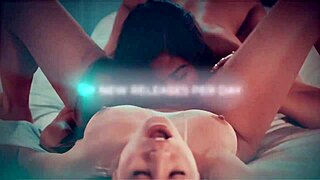 A lesbian threesome scene with anal and asshole sex