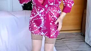 mariaold teases big tits and holes for cock