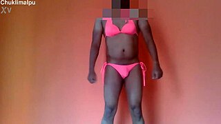 i love shaking my body in this pink bikini dance