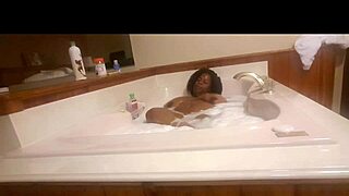 Marliese Morgan Sexy Ebony BBW Lathers Up Tits