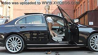 girl in white shorts shows ass outdoors