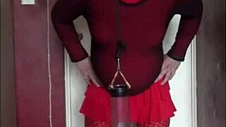 Sissy Crossdresser Swallows Piss