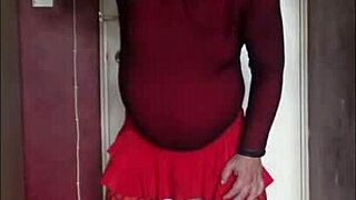 Sissy Crossdresser Swallows Piss