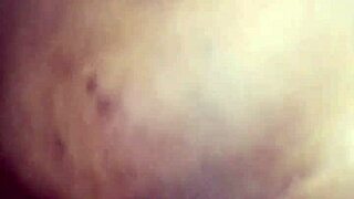 Ebony amateur homemade with creamy and juicy features