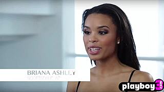 Ebony Babe Briana Ashley STRIPS Lingerie Naked