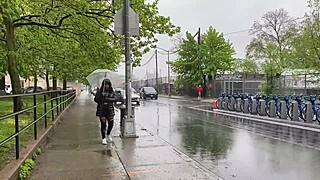 Ebony Teen Rides Big Black Cock for Ride Home